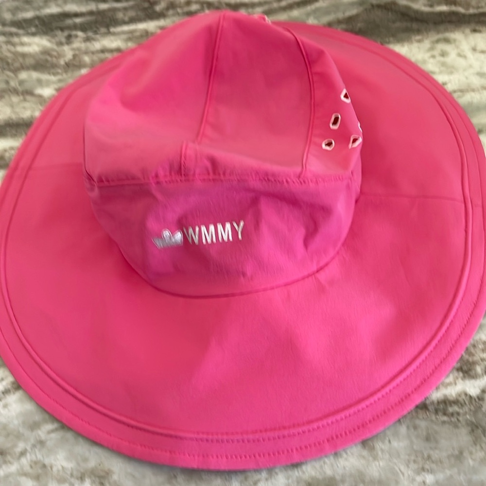 WMBBY Hot Pink Hat with removable neck strap.